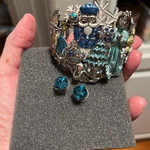 Kirk’s Folly Nutcracker Cuff Bracelet and Earrings